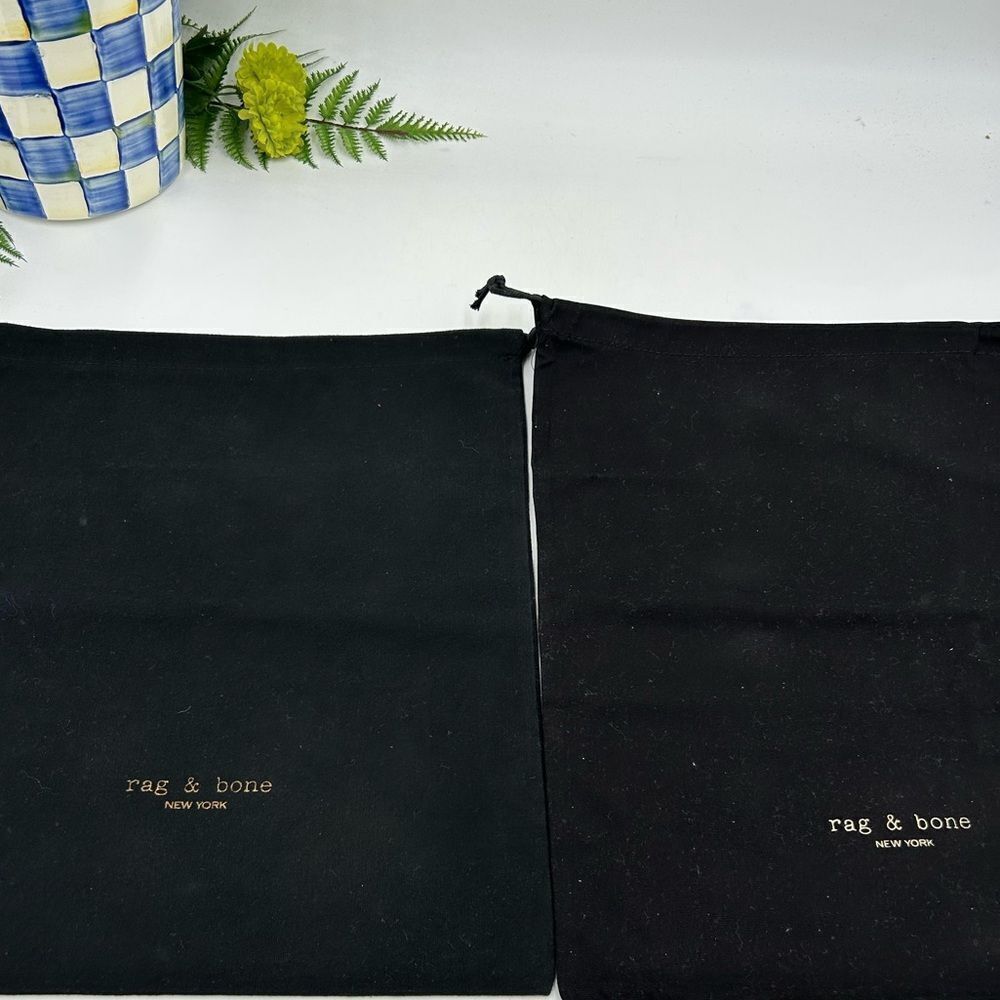 Rag and bone drawstring, dust bags set of two